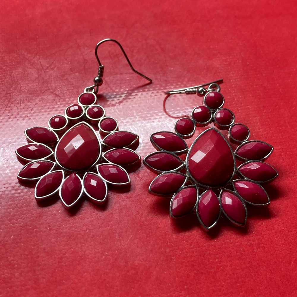 Pink statement earrings